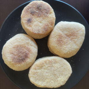 Muffins ingleses de masa madre