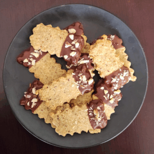 Galletas de avellana con chocolate
